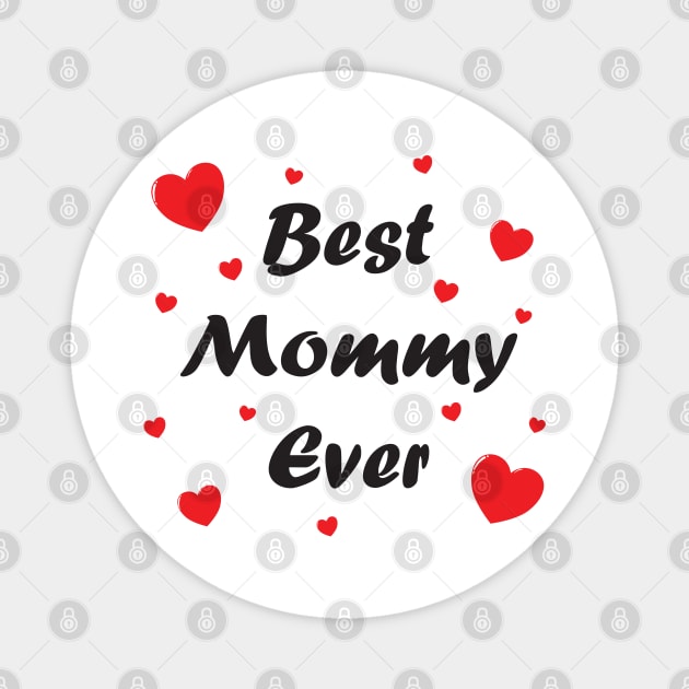 Best mommy ever heart doodle hand drawn design Magnet by The Creative Clownfish